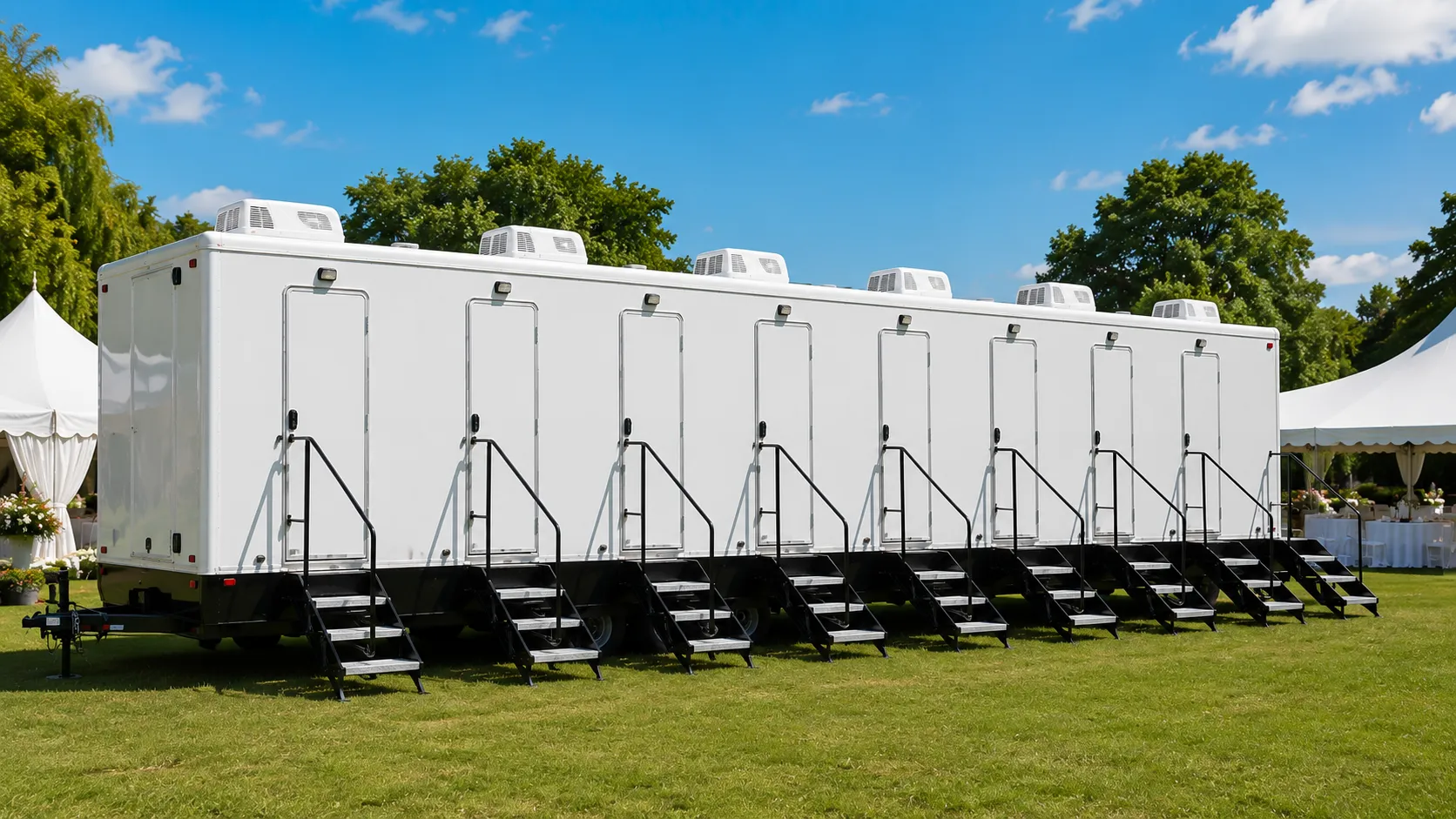 8 Stall Restroom Trailer in Livonia, MI